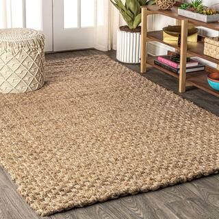 JONATHAN Y Estera Hand Woven Boucle Chunky Jute Natural 4 ft. x 6 ft. Area Rug NFR102A-4 - The Ho... | The Home Depot