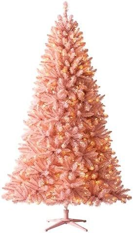 Treetopia Pink Artificial Christmas Tree | Pretty in Pink - 5 Ft | Pre-lit with 300 LED Candlelig... | Amazon (US)