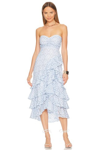 Sundress Flavie Dress in Eyelet Blue from Revolve.com | Revolve Clothing (Global)