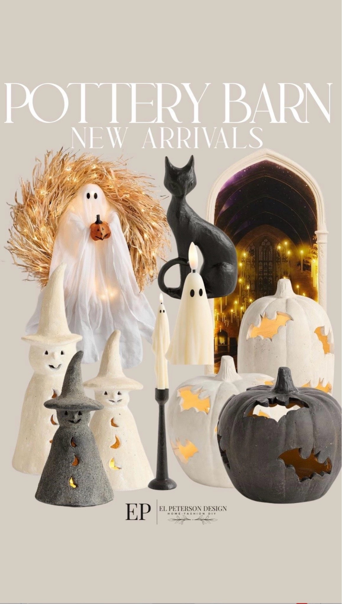 Pottery Barn 
New arrivals
Wreath
Pumpkin
Candles
Harry Potter mirror
Cat figurine
Witches

#LTKHome