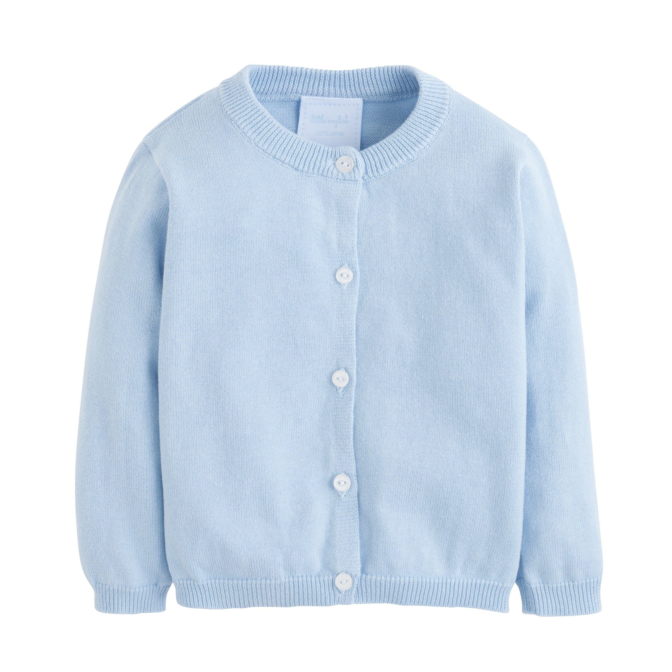 Boy & Girl Light Blue Cardigan - Kids Sweater | Little English