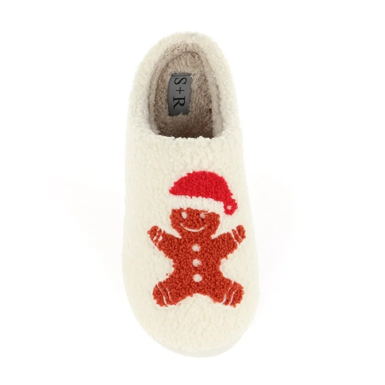 S+R Women's Holiday Graphic Cozy Slide Slipper - Walmart.com | Walmart (US)