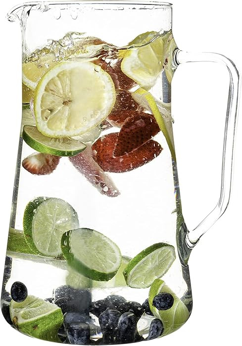 Simax Large Glass Pitcher With Spout, 2.5 Quart (80 Ounce) Borosilicate Glass Iced Tea Pitchers w... | Amazon (US)