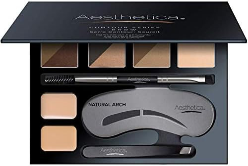 Aesthetica Brow Contour Kit 16-Piece Eyebrow Makeup Palette Set 6 Eyebrow Powders, 5 Eyebrow Sten... | Amazon (US)