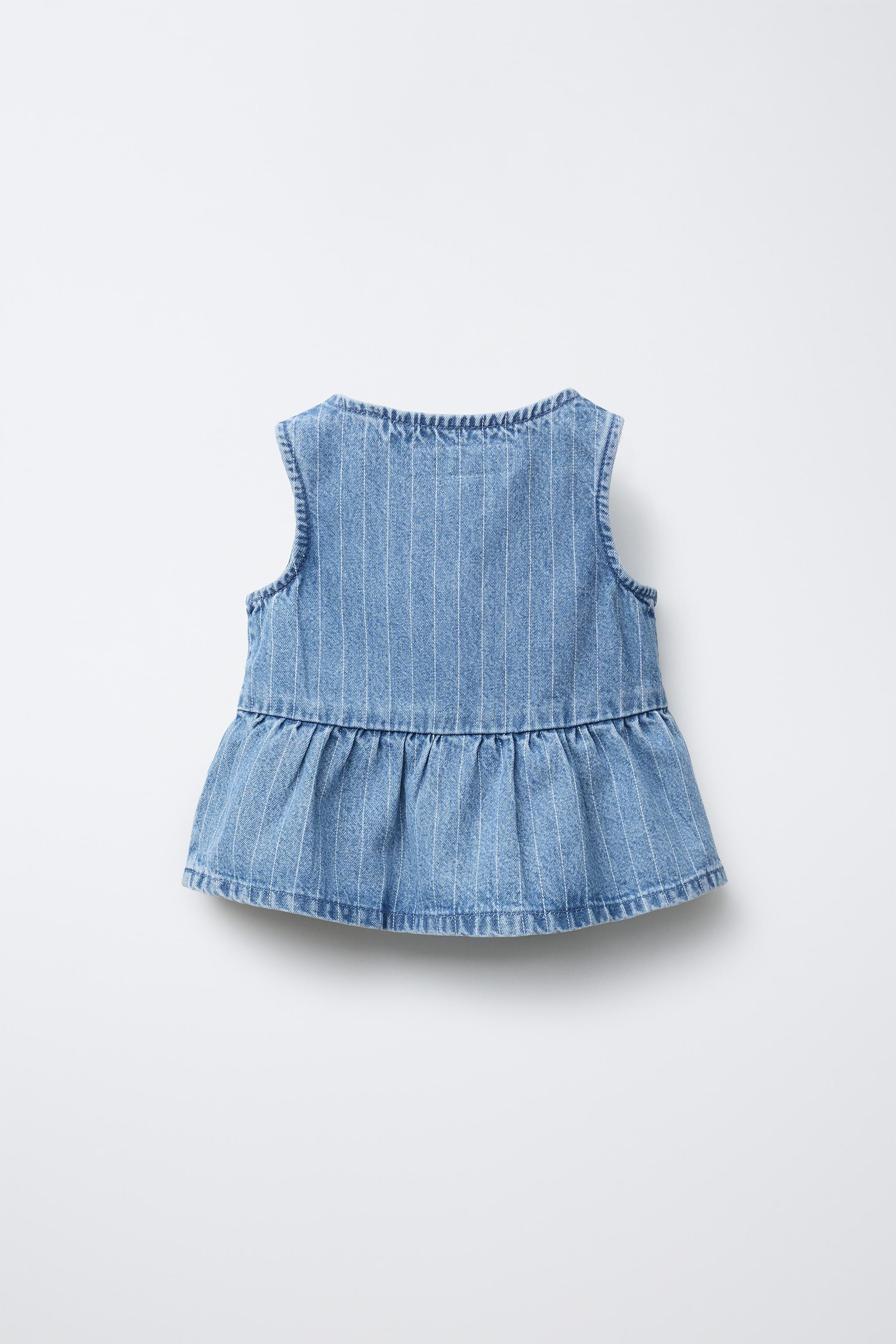 STRIPED DENIM TOP | Zara US