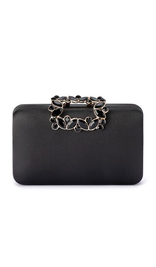 Margalit Crystal Lock Clutch in Black | Revolve Clothing (Global)