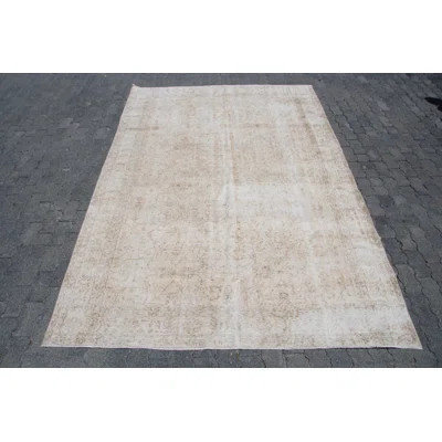 Vintage Turkish Beige Rug - Authentic Aesthetic Home Decor for Stylish Living Spaces | Wayfair North America