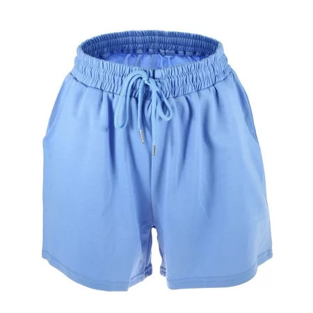 Unique Bargains Women s Flowy Running Shorts High Waisted Workout Shorts Sky Blue Size S | Walmart (US)