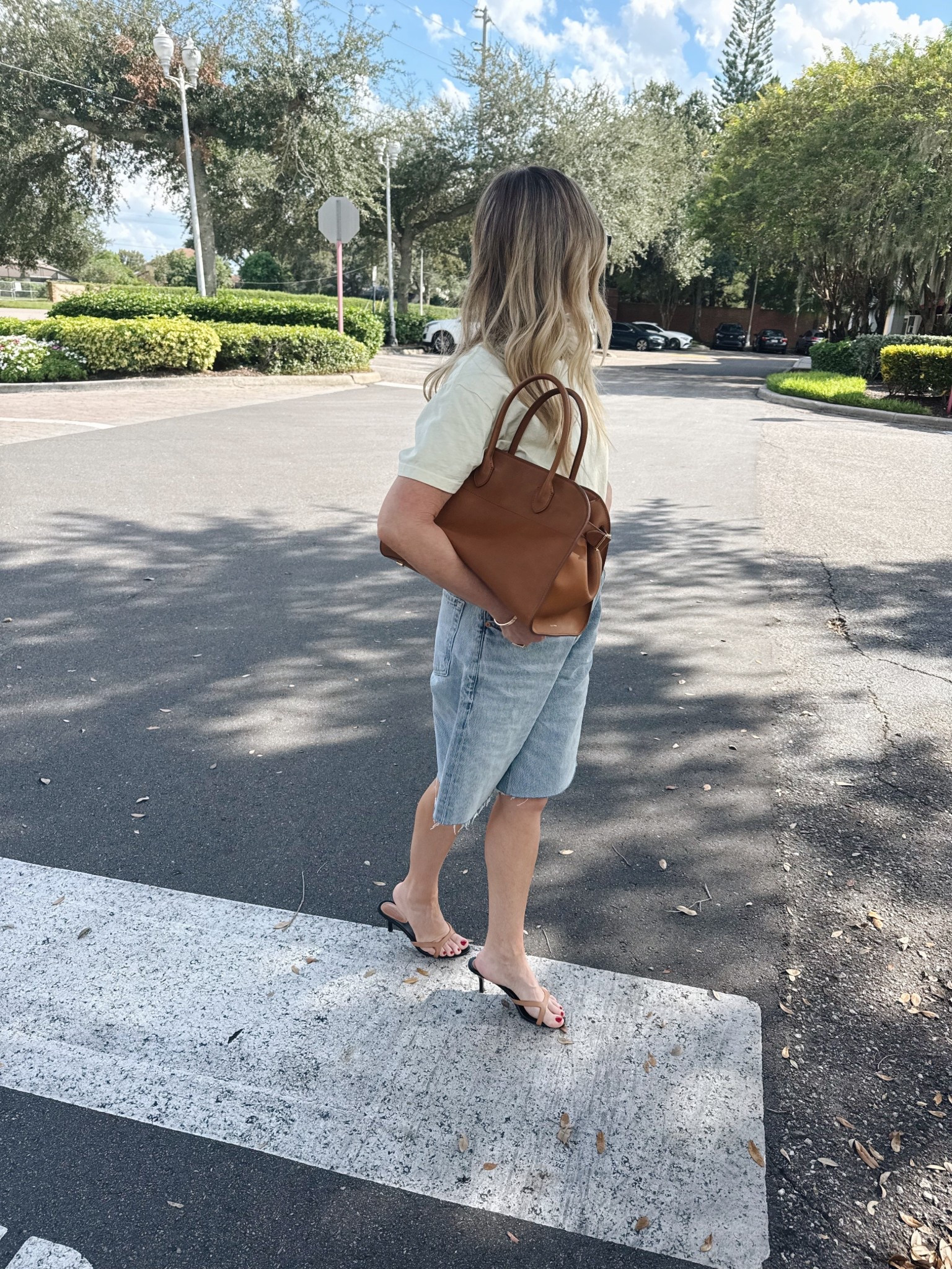Wearing a small in the top. Sandals true to size and the denim was an older pair of Agolde that I cut off. Very similar ones below. 

#LTKOver40 #LTKStyleTip #LTKPetite