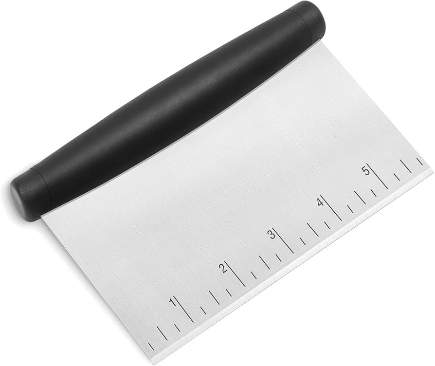 Elyum Bench Scraper 6 Inch Stainless Steel Dough Scraper with Contoured Grip Dough Cutter with Me... | Amazon (US)