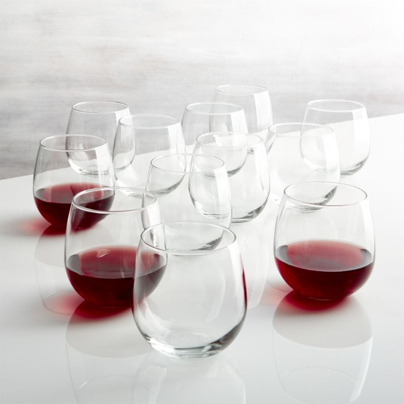 Aspen 17-Oz. Stemless Red Wine Glasses, Set of 12 + Reviews | Crate & Barrel | Crate & Barrel