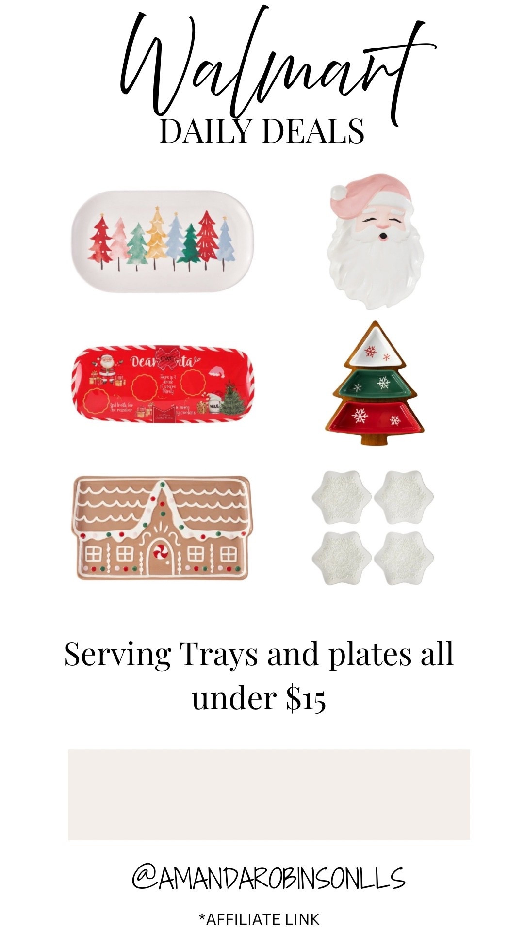 Walmart daily deals
Holiday serving trays and plates 
All under $15

#LTKHome #LTKHoliday #LTKSaleAlert