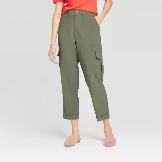 Women's Mid-Rise Straight Leg Ankle Length Utility Pants - A New Day™ | Target