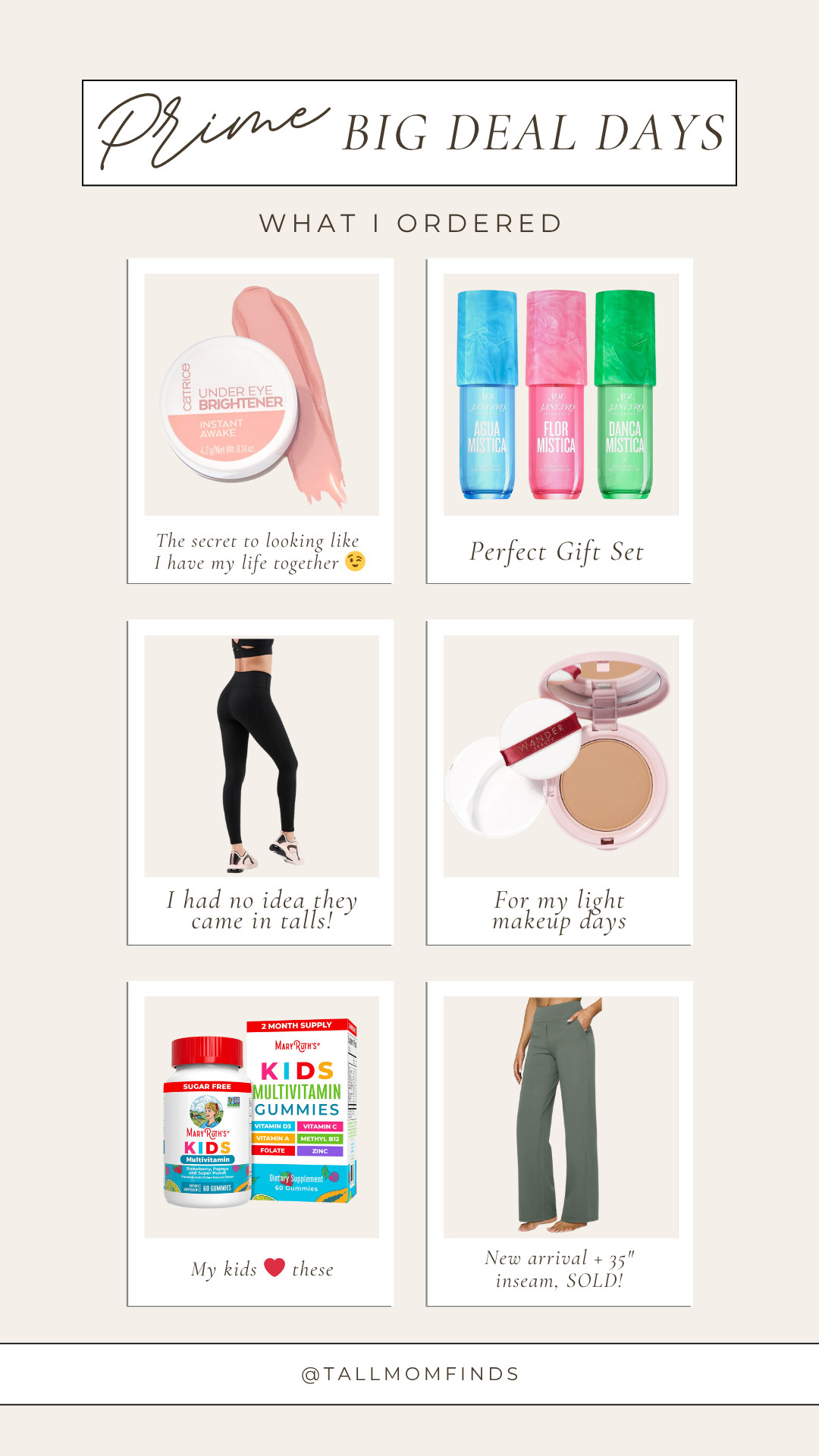 Sharing my Prime Day purchases! 

makeup, beauty, beauty favs, gift sets, beauty gift set, holiday gift set, tall pants, tall leggings, tall bottoms 

@amazon
#amazon 
#founditonamazon 
 

#LTKSaleAlert #LTKFindsUnder50 #LTKTall