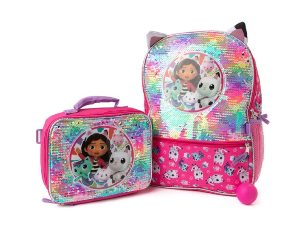 Gabby's Dollhouse Kids Lunch Box Pandy Paws And Kitty Friends Insulated Lunch  Bag Pink : Target
