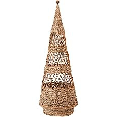 Creative Co-Op Hand-Woven Wicker Cone, Natural Decorative Tree | Amazon (US)