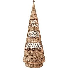 Creative Co-Op Hand-Woven Wicker Cone, Natural Decorative Tree | Amazon (US)