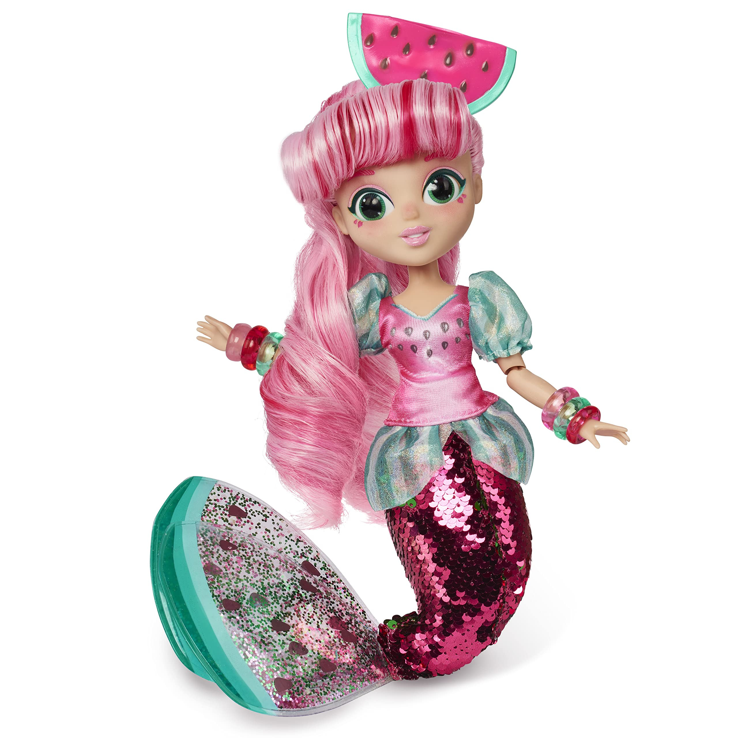 Sunny Days Entertainment Fidgie Friends Watermellow – Mermaid with Flip Sequin Tail | 10.5 Inch... | Amazon (US)
