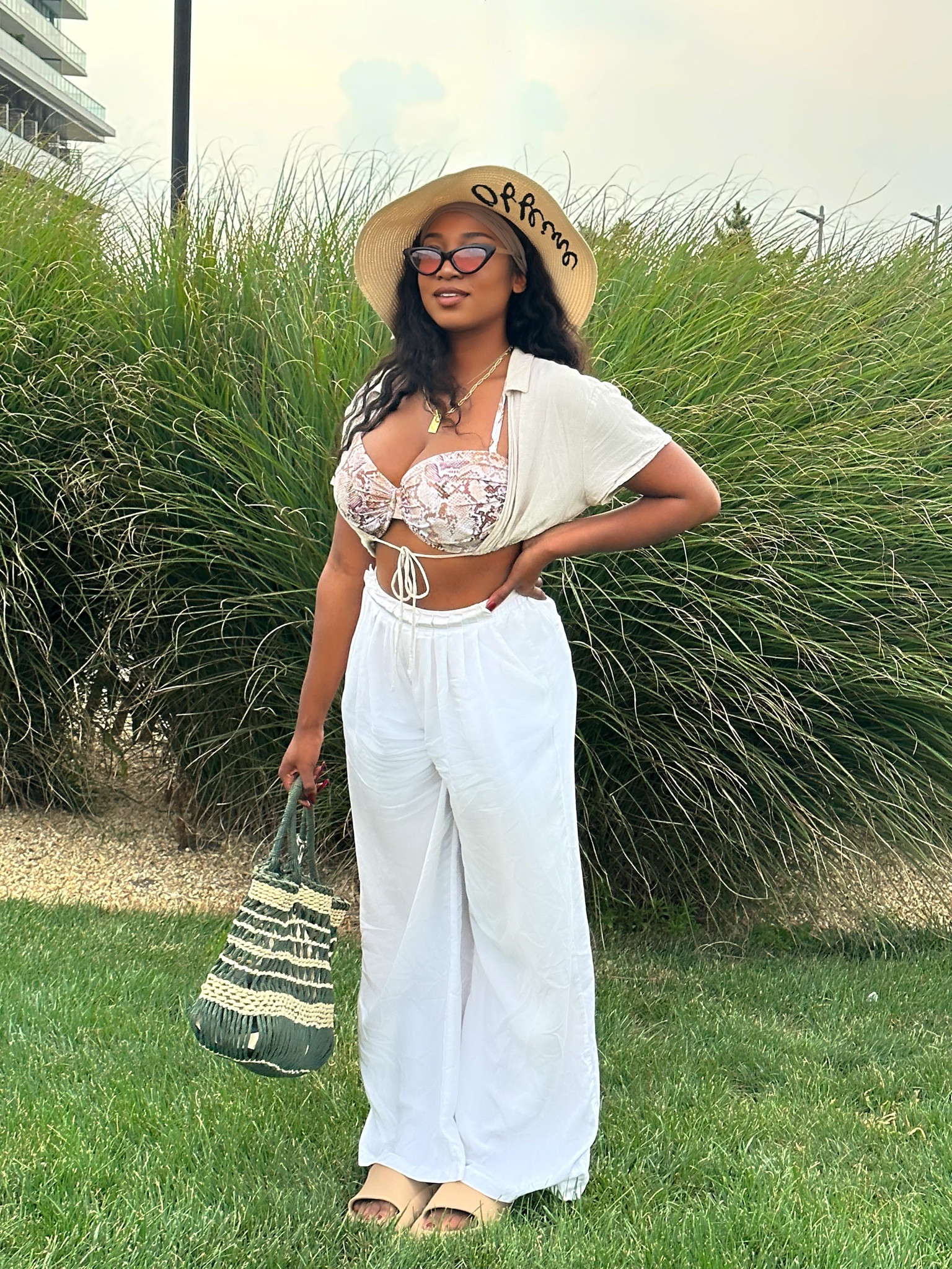 This is such a cute beach day or date look for the summer! LOVE that I finally found a bikini for us busty girls. Also the pants and crop top add some coverage to protect my skin from cool breezes and the sun. I’ve had some of these pieces for years so I offered some alternatives that would be just as cute! 

#LTKunder50 #LTKswim #LTKunder100