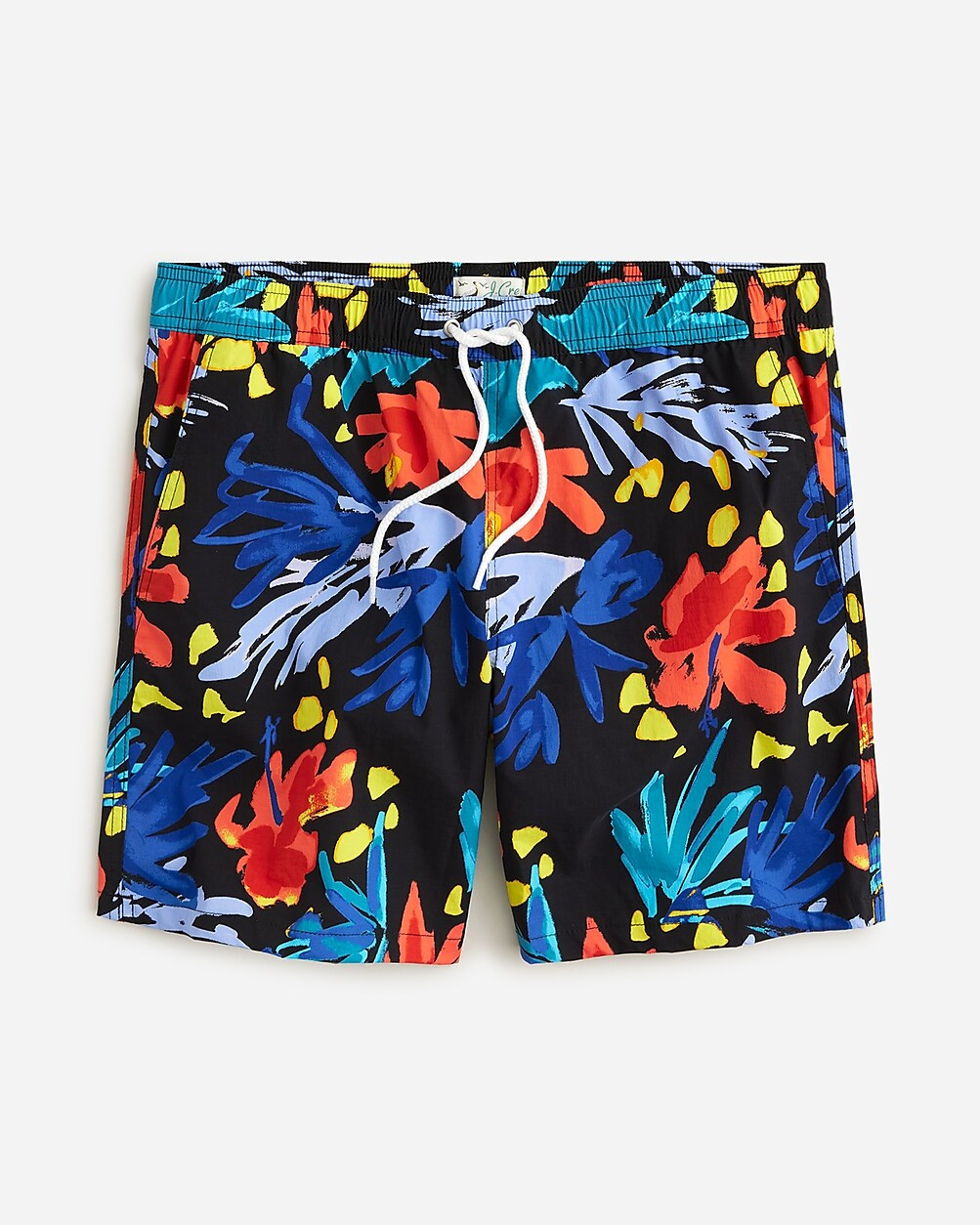 6" stretch swim trunk in print with ECONYL® nylon | J. Crew US