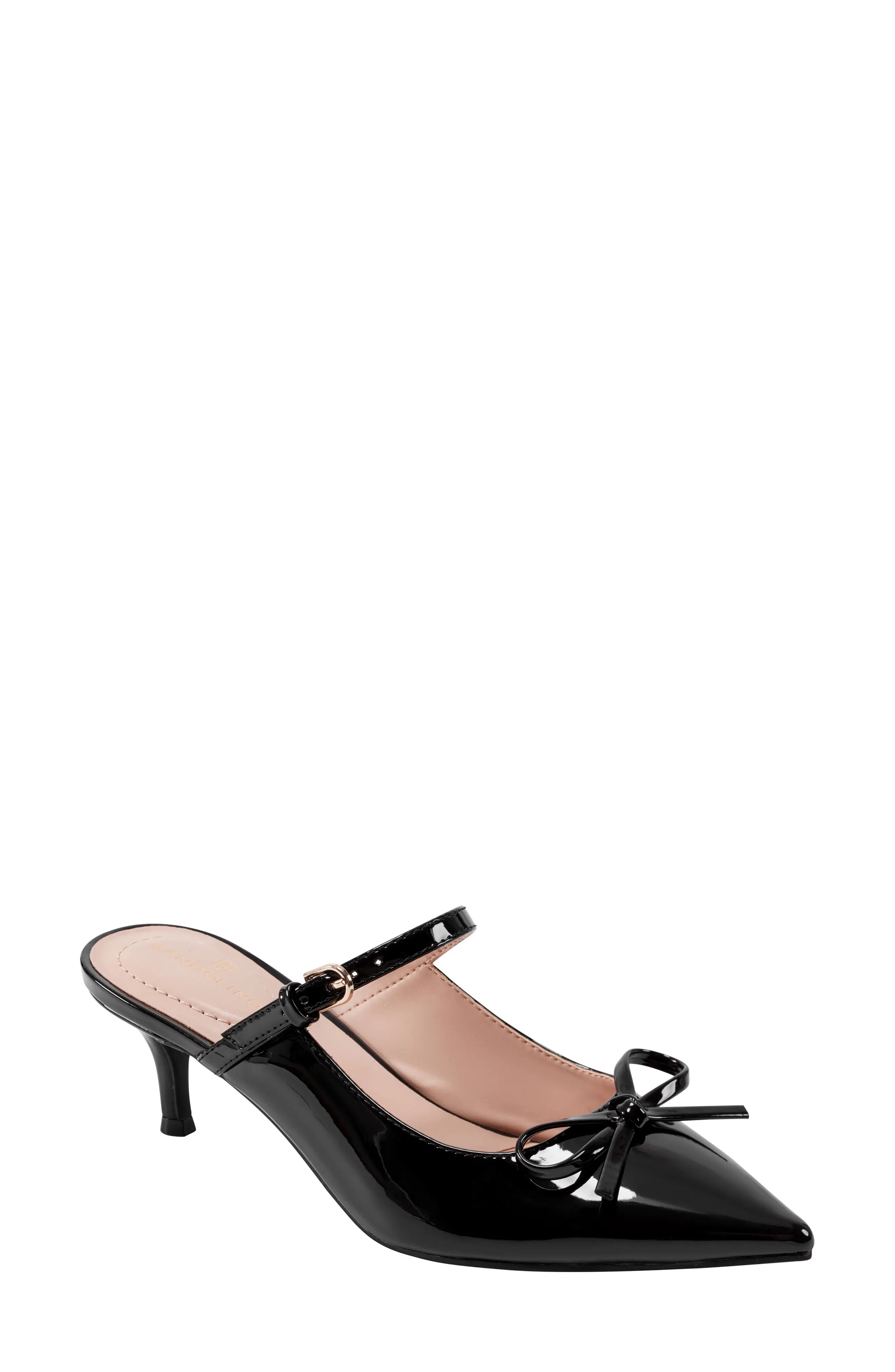 Bandolino Moss Patent Kitten Heel Mule in Blush Pink at Nordstrom Rack, Size 9.5 | Nordstrom Rack