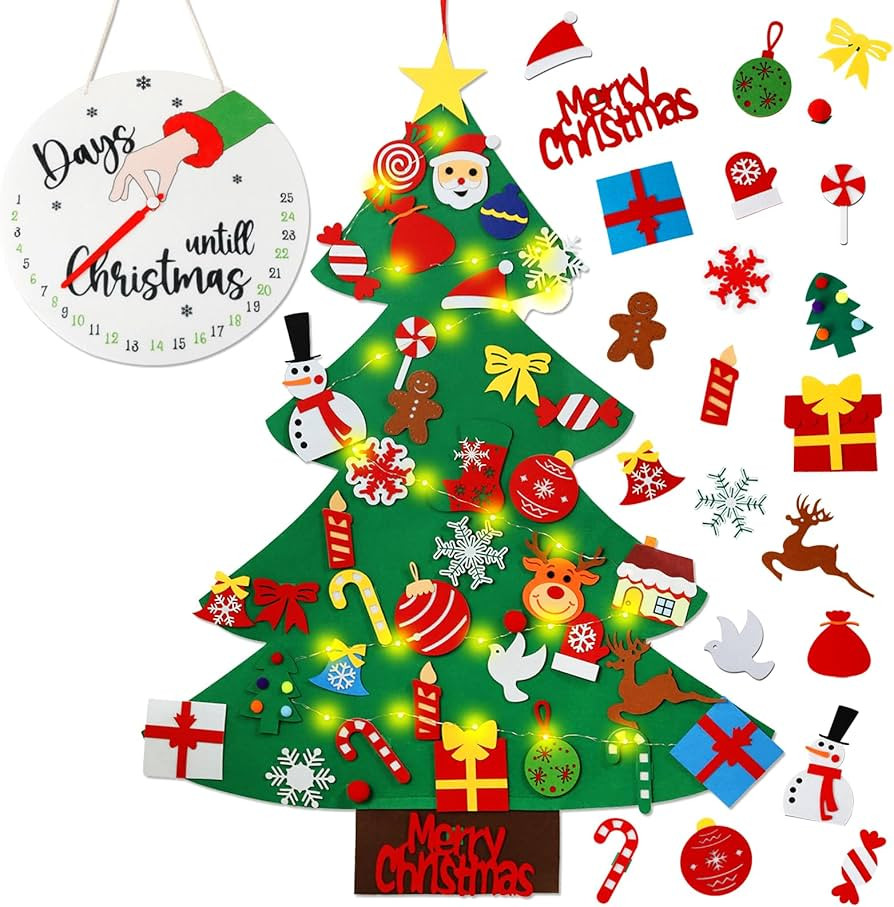 Advent Calendar 2024, Felt Christmas Tree for Kids Advent Calendar for Christmas Day Countdown wi... | Amazon (US)
