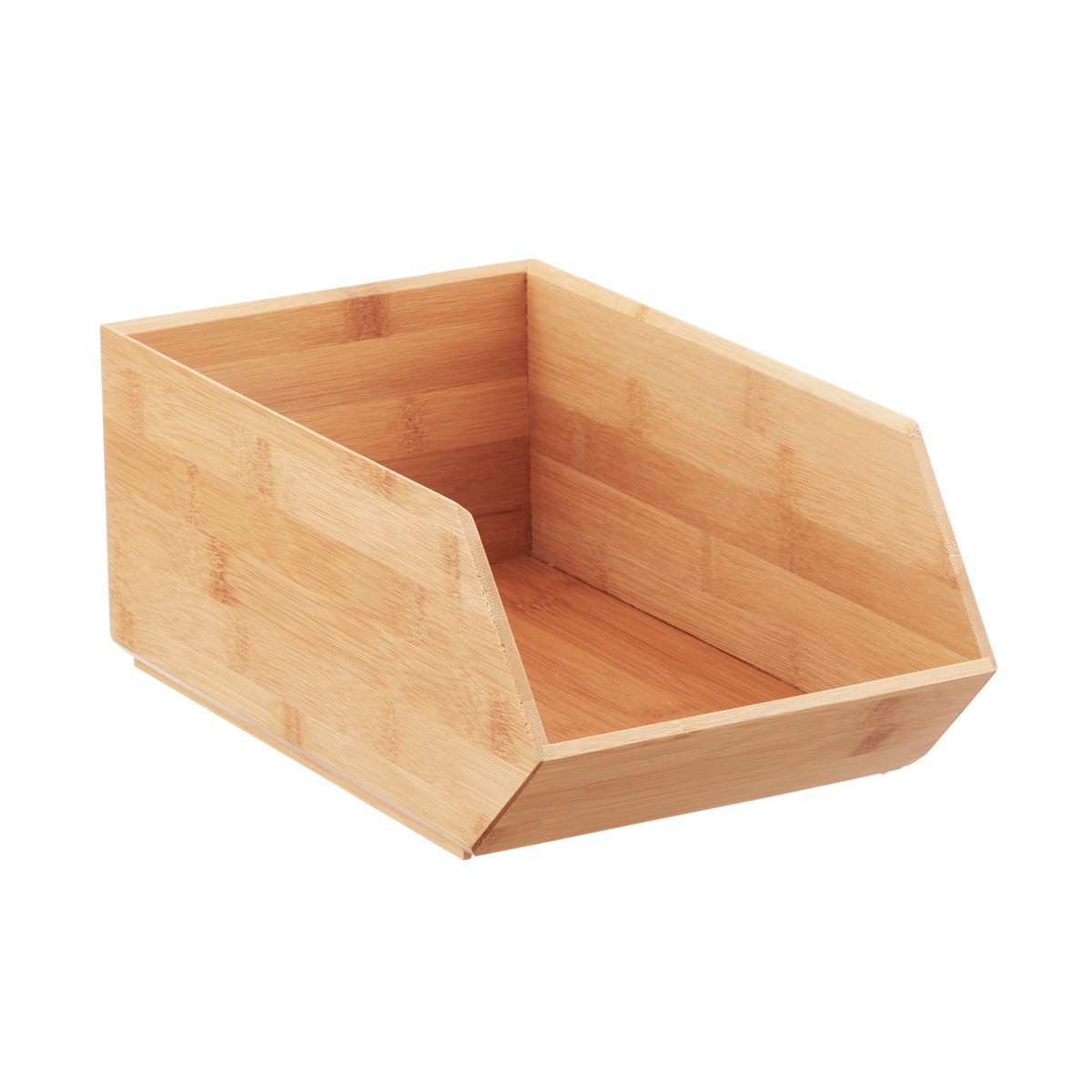 Stackable Bamboo Storage Bin | The Container Store