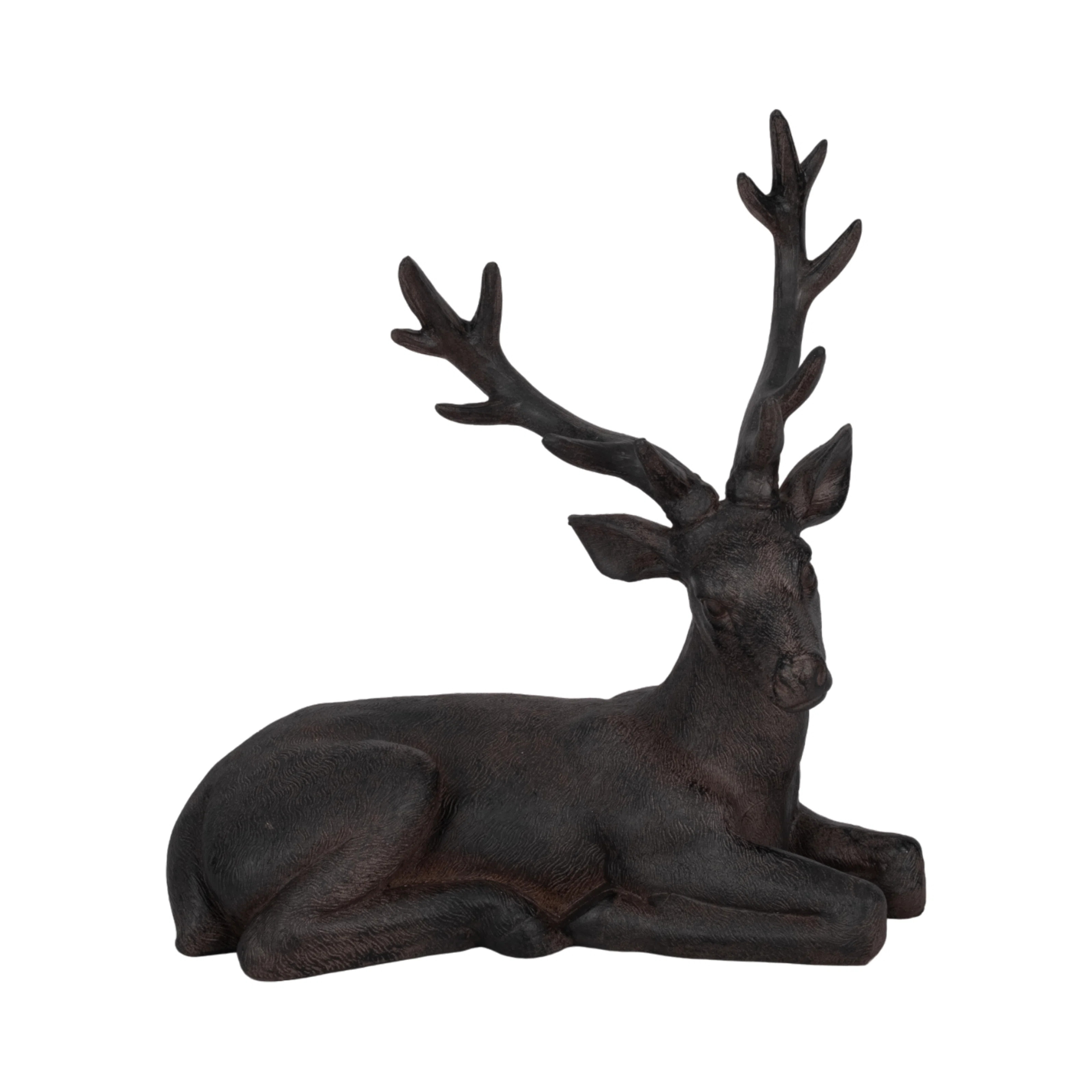 Rustic Brown Resin Deer Statue - 6.0" x 12.5" x 13.75" | Wayfair North America