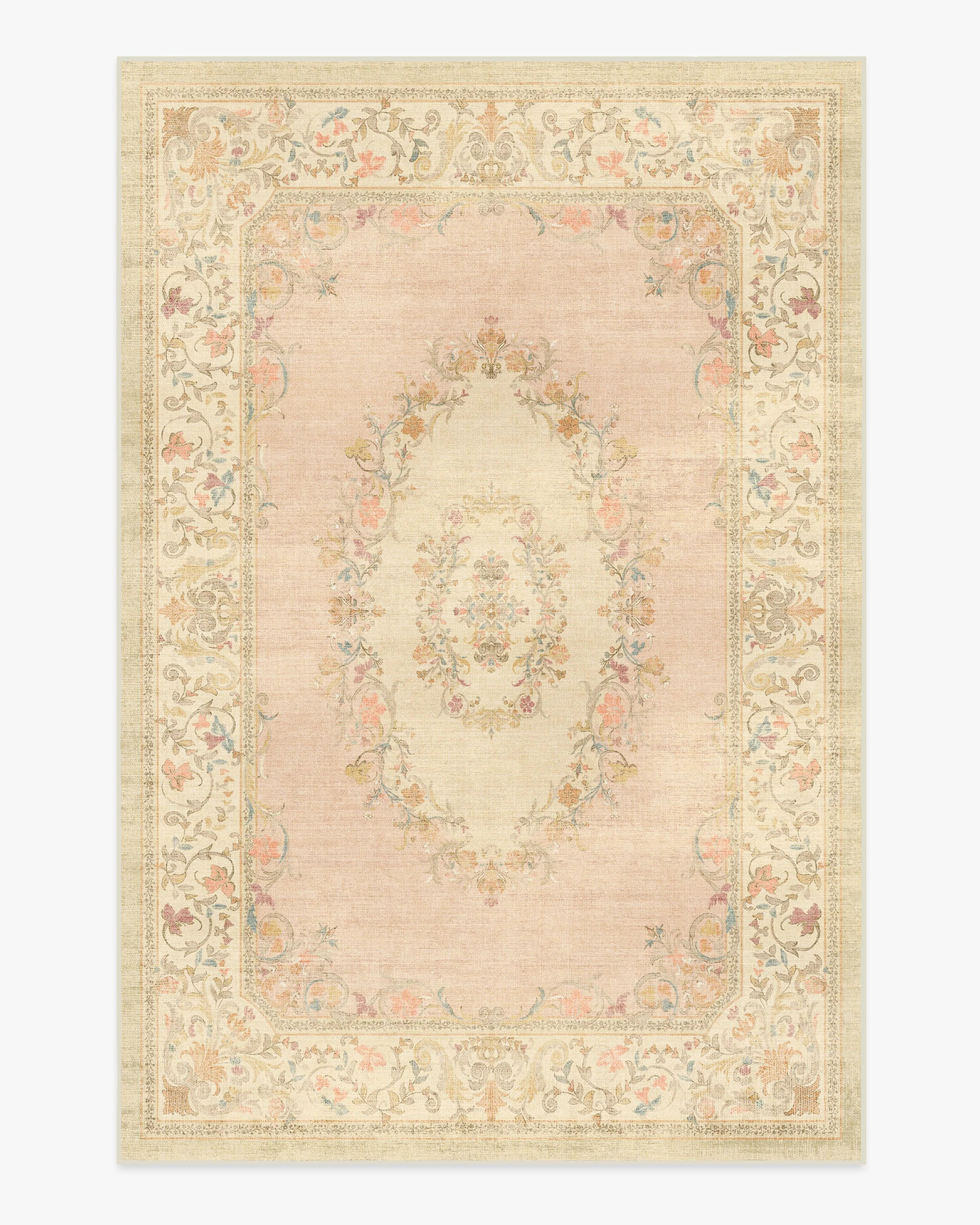 Bridgerton Lady Whistledown Vintage Pink Rug | Ruggable
