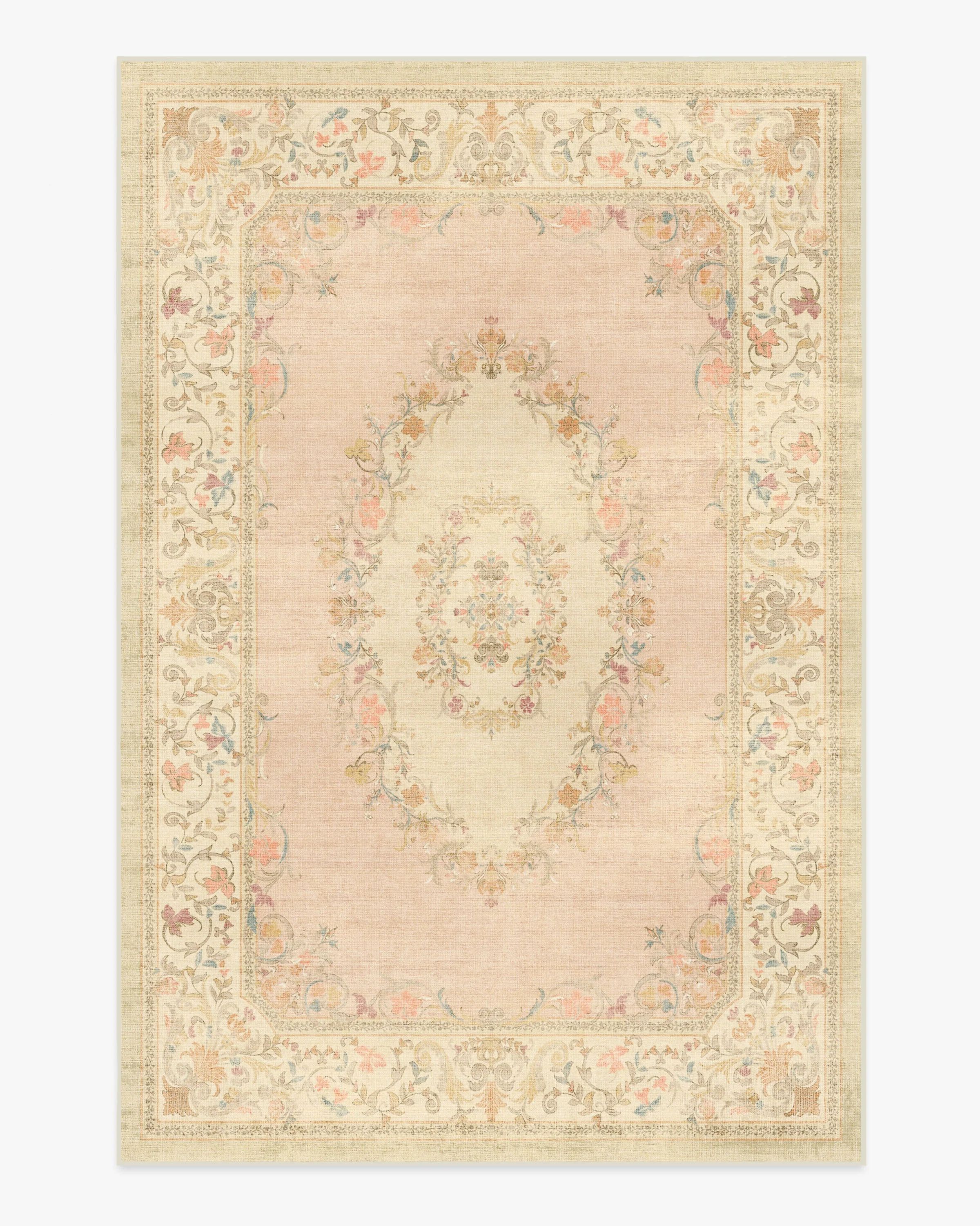 Bridgerton Lady Whistledown Vintage Pink Rug | Ruggable | Ruggable