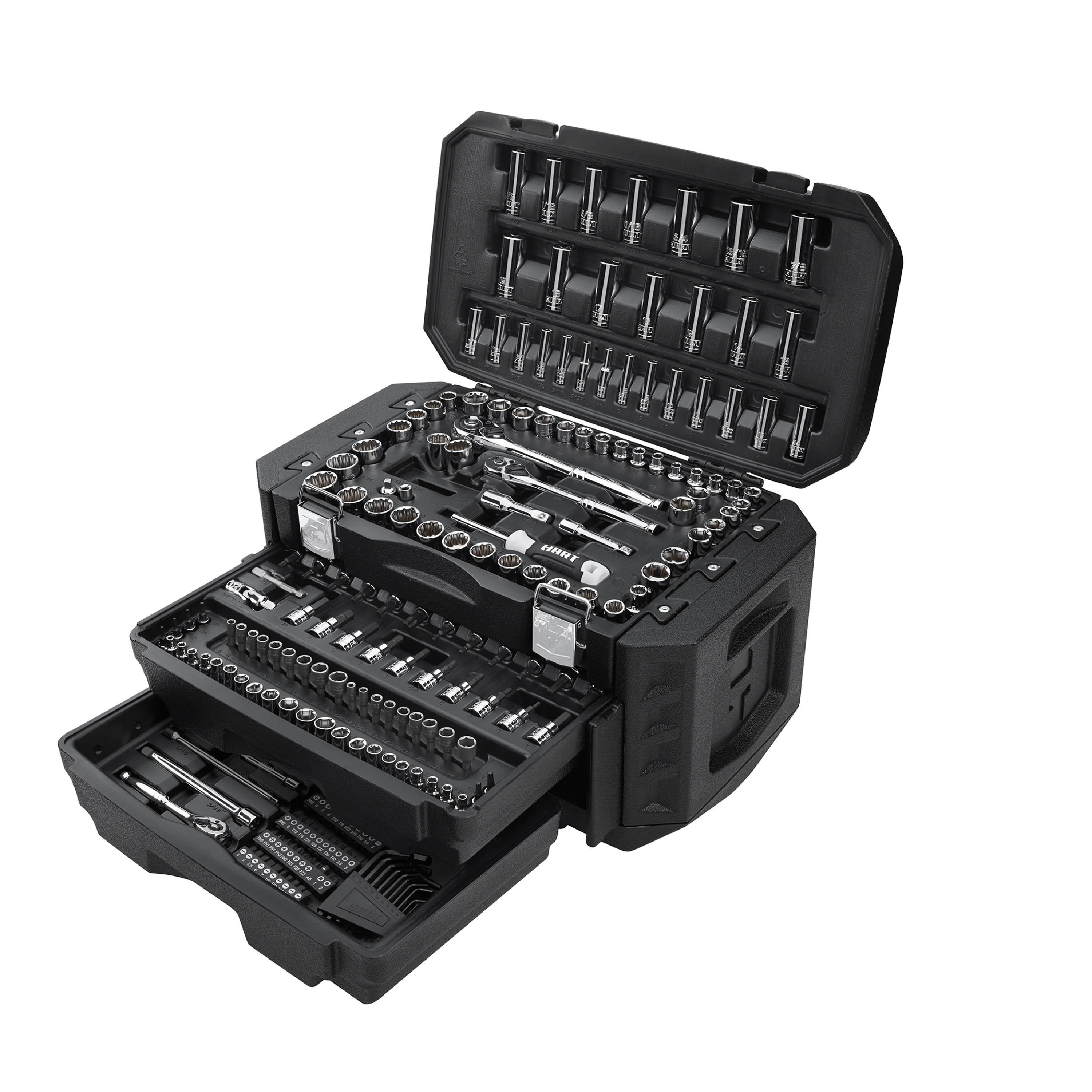 HART 215-Piece Mechanics Tool Set, Multiple Drive, Chrome Finish - Walmart.com | Walmart (US)