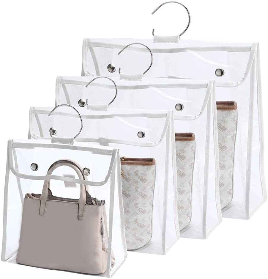 Hanging Handbag Organizer, PVC Purse Storage Bag Dustproof, Space-Saving Handbag Protector with J... | Amazon (US)