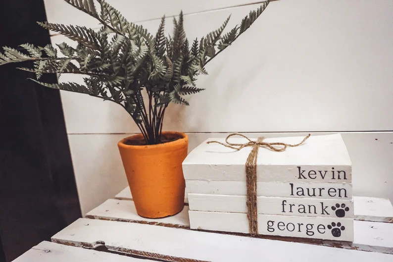 Bookstacks With Names | Etsy | Etsy (US)
