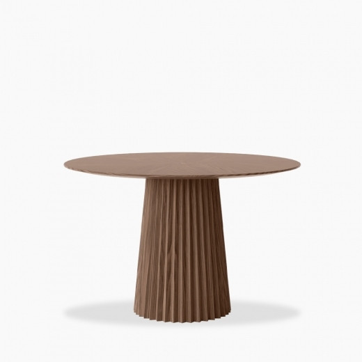 Eliza 4 Seat Round Dining Table, Walnut | Cult Furniture UK