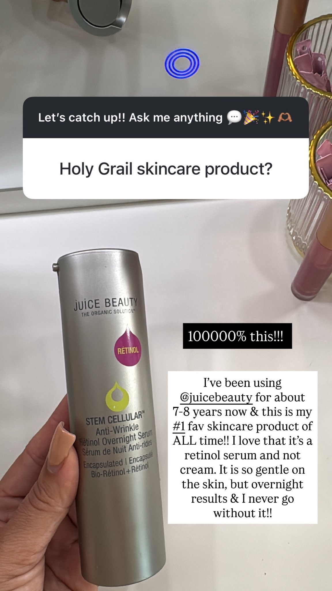 My #1 skincare recommendation!! Juice Beauty Retinol Overnight Serum!! 

#LTKU #LTKBeauty #LTKFindsUnder100
