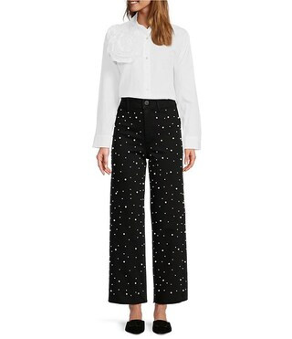 Antonio Melani Alexandra Pearl Wide Leg Crop Denim Jeans | Dillard's | Dillard's