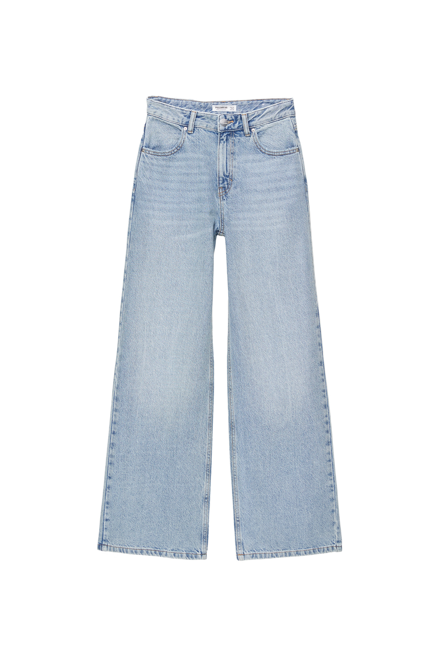 High-waist wide-leg jeans | PULL and BEAR UK