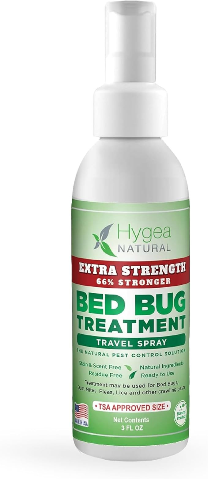 Extra Strength Bed Bug & Mite Natural Travel Spray,TSA Approved Size, Child & Pet-Friendly, Stain... | Amazon (US)