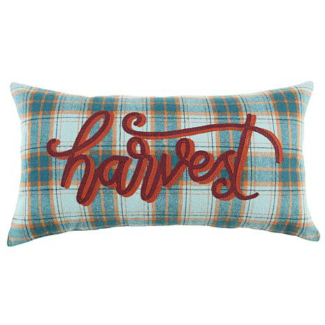 Rizzy Home Harvest Plaid 14"x26" Wool Poly Filled Throw Pillow - 20322057 | HSN | HSN
