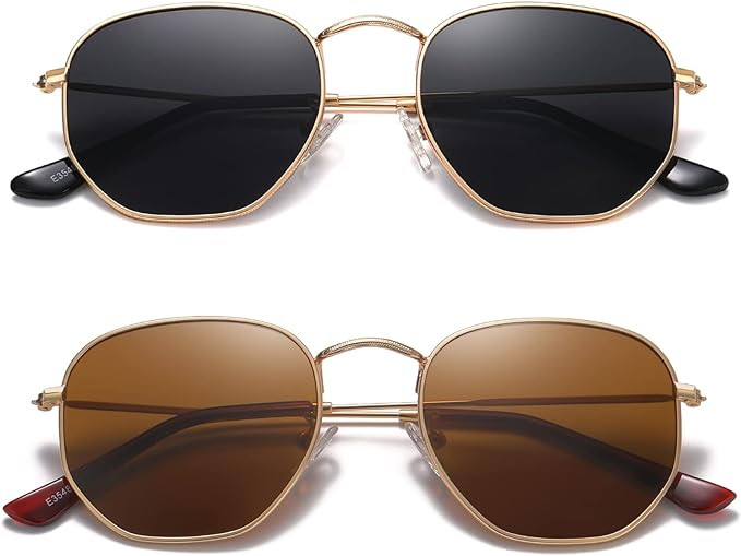 MEETSUN Polarized Hexagon Sunglasses for Women Men Polygon Square Sun Glasses UV400 Protection Me... | Amazon (US)