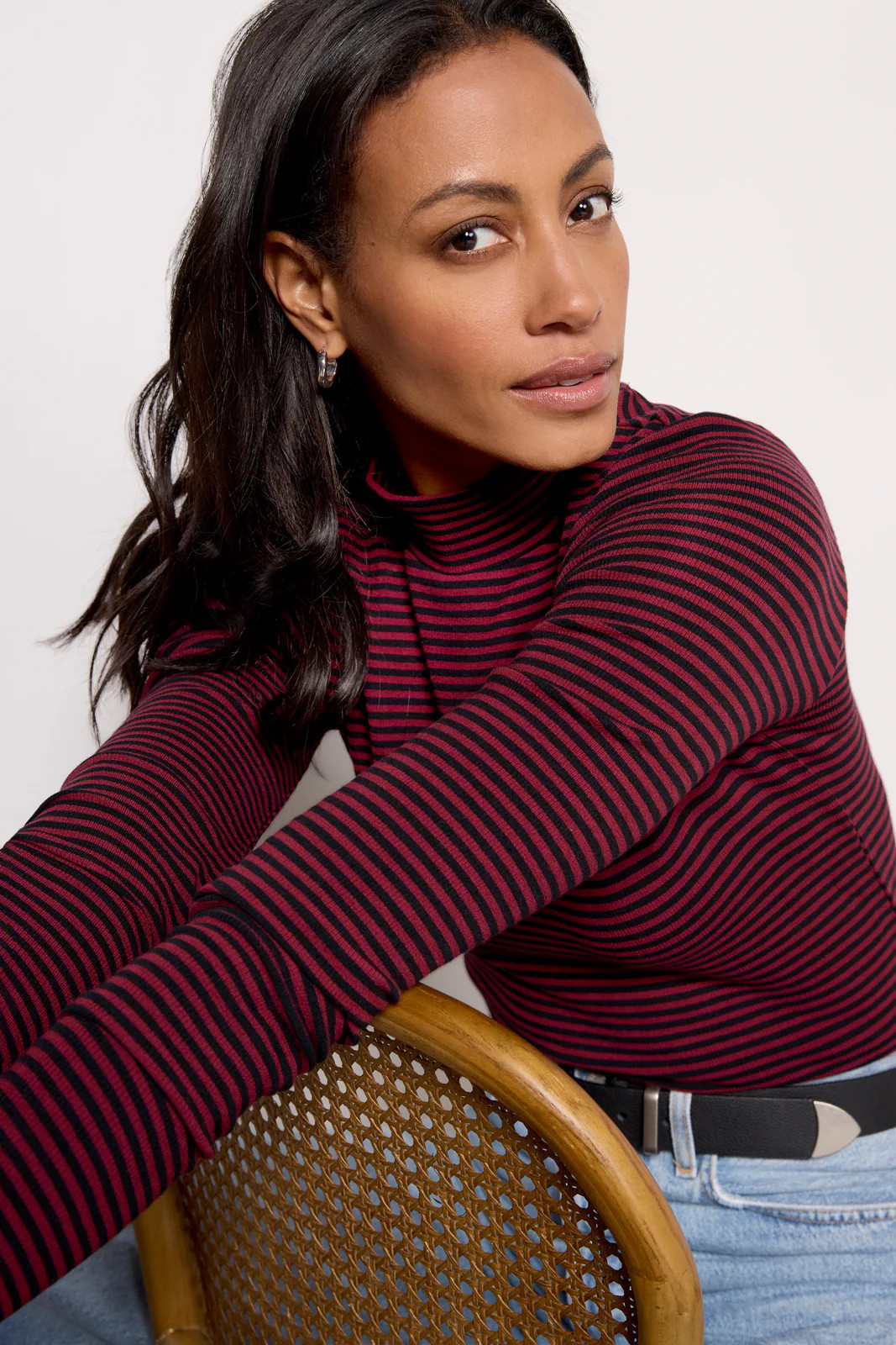 Kody Stripe Turtleneck | Evereve