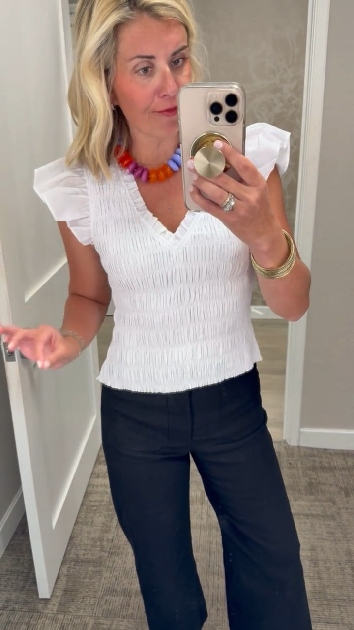I’m loving this everyday yes top! I’m here shopping for dresses and saw this shirt and had to have it. I’m wearing a small, 26P in pants and 8 in heel. 

#LTKdayinmylife #LTKmomlife #LTKOver40