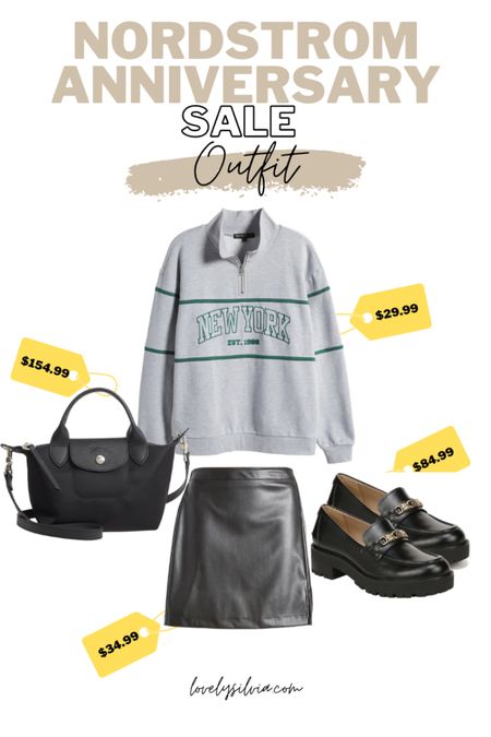 Nsale Outfit Idea!

quarter zip pullover, black faux leather skirt, longchamp bag, black loafers, Nordstrom sale, Nordstrom anniversary sale

#LTKstyletip #LTKxNSale #LTKsalealert