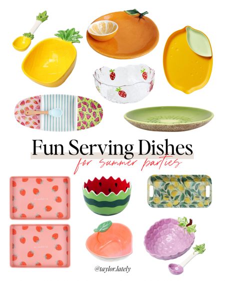 How fun are these summer serving trays for fruit? Use these for your next outdoor cookout! 

#LTKKids #LTKParties