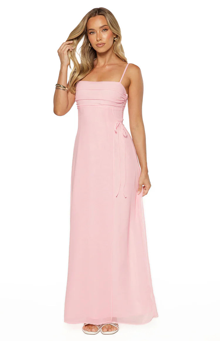 Flossie Pink Maxi Sleeveless Dress | Beginning Boutique | Beginning Boutique (US)