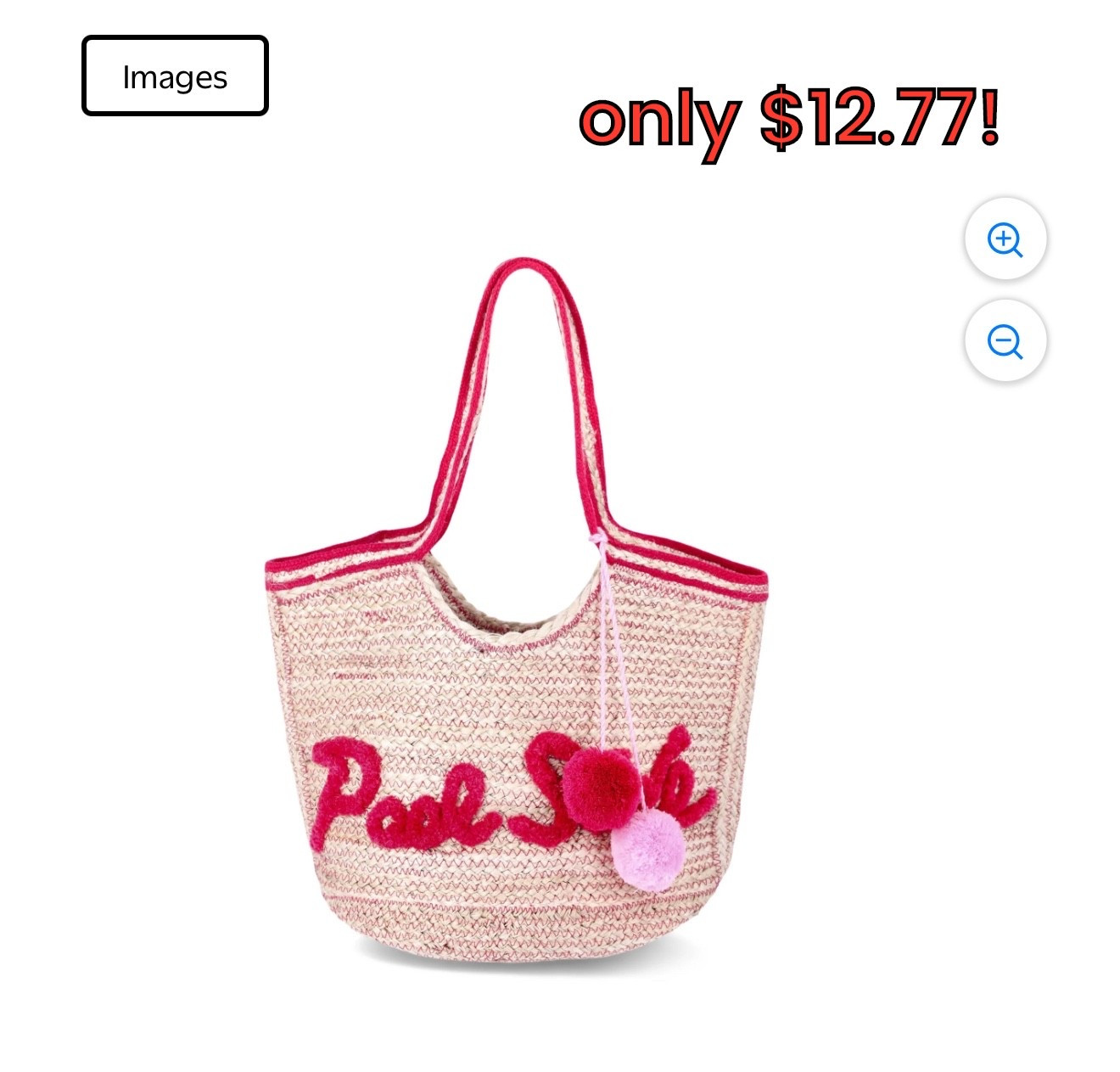 How cute are these tote bags! Perfect for the pool or beach and the price is right! Add to cart quick they’re low in stock!