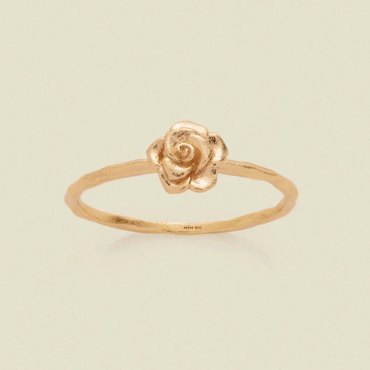 June Birth Flower Ring | Gold Vermeil | Birth Flower Ring | Made by Mary (US)