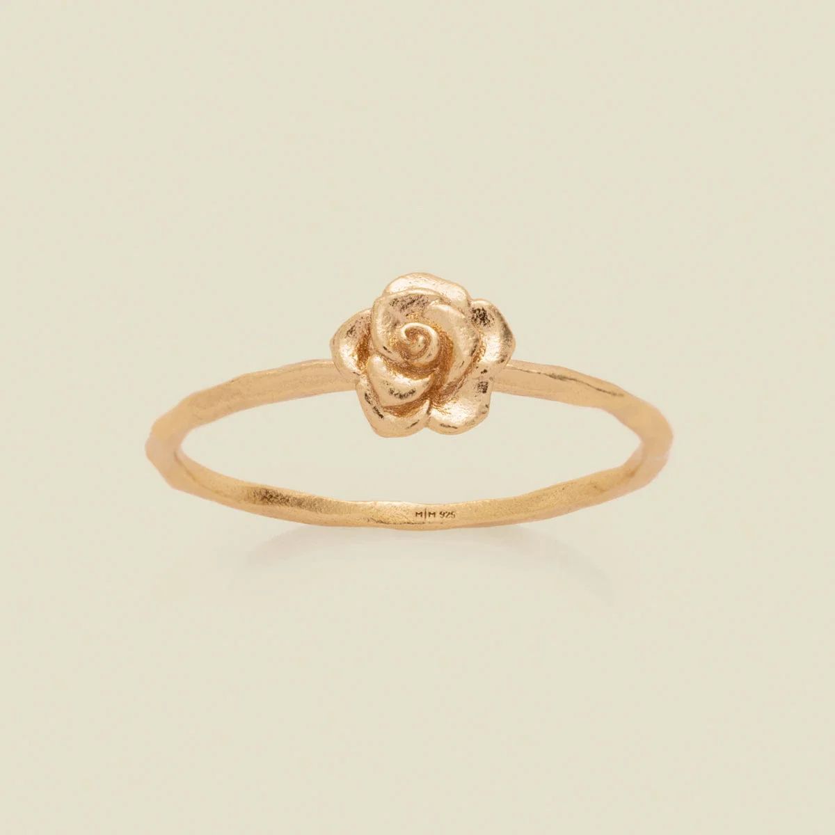 June Birth Flower Ring | Gold Vermeil | Birth Flower Ring | Made by Mary (US)