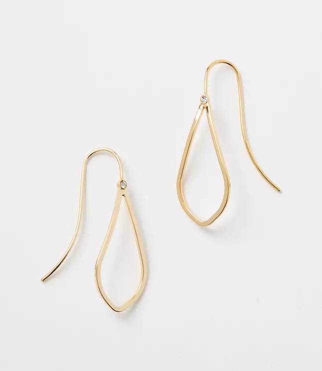 Open Drop Delicate Pull Through Earrings | LOFT