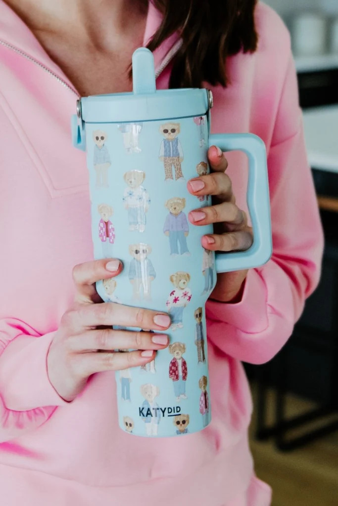 Fall Bears 38 Oz Tumbler with Lid Handle | Katydid.com